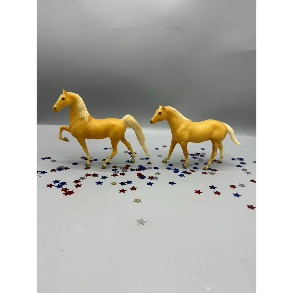 1990s Vintage Breyer Paddock Pals Horse Pair ASB Palomino #9015 #9030